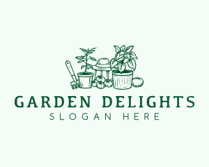 Landscaping Plants Gardening logo design