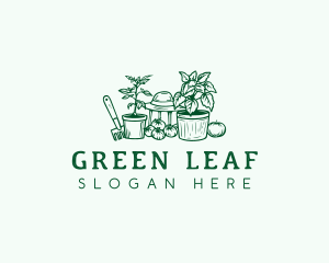 Landscaping Plants Gardening logo design