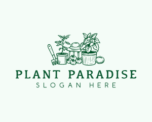 Landscaping Plants Gardening logo design