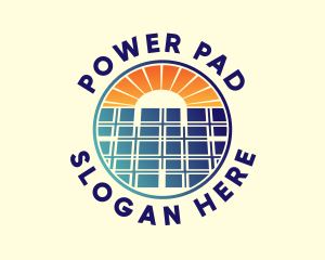 Solar Panel Electric Power logo design