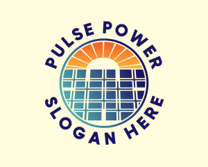 Solar Panel Electric Power logo design