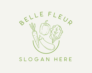 Healthy Food Vegetables logo design