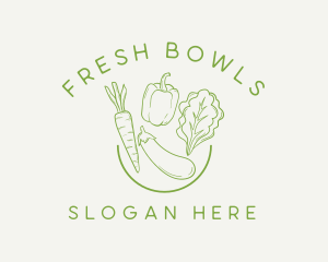 Healthy Food Vegetables logo design