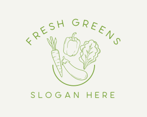 Healthy Food Vegetables logo design