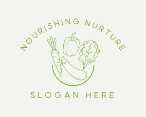 Healthy Food Vegetables logo design