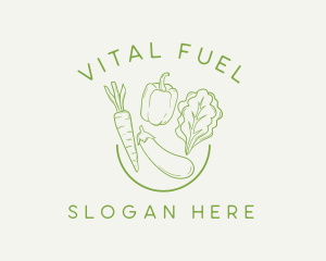 Healthy Food Vegetables logo design