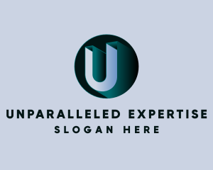 Generic 3D Letter U logo design