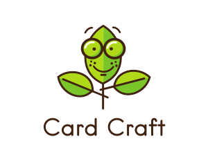 Cute Nerd Plant logo design