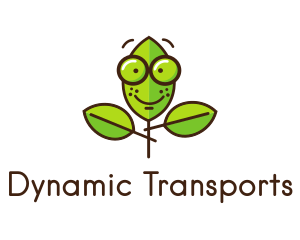 Cute Nerd Plant logo design