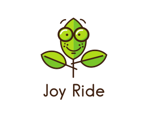 Cute Nerd Plant logo design