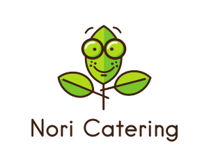 Cute Nerd Plant logo design