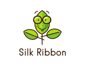 Cute Nerd Plant logo design