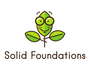 Cute Nerd Plant logo