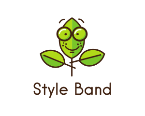 Cute Nerd Plant logo design