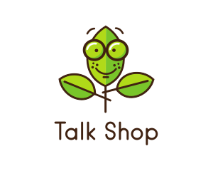 Cute Nerd Plant logo design