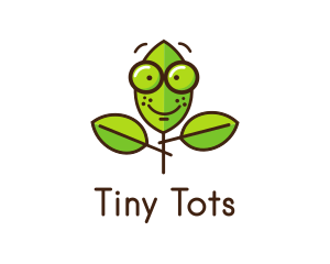 Cute Nerd Plant logo design