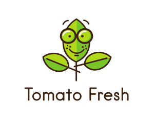 Cute Nerd Plant logo design