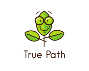 Cute Nerd Plant logo design