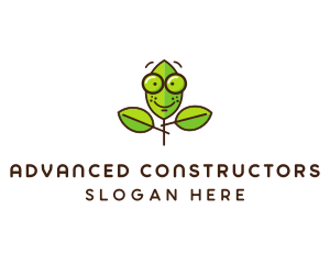 Cute Nerd Plant logo design