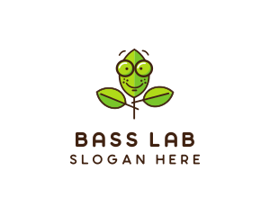 Cute Nerd Plant logo design