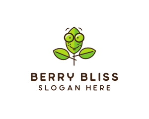 Cute Nerd Plant logo design