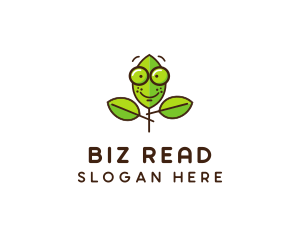 Cute Nerd Plant logo design