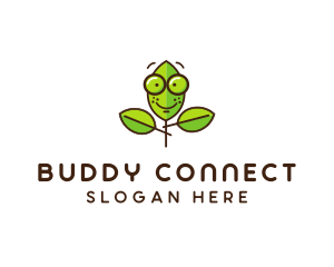 Cute Nerd Plant logo design