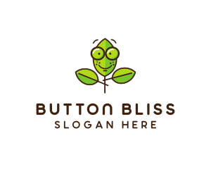 Cute Nerd Plant logo design