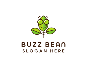 Cute Nerd Plant logo design