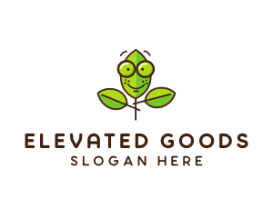 Cute Nerd Plant logo design