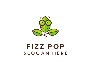 Cute Nerd Plant logo design