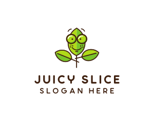 Cute Nerd Plant logo design