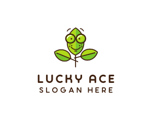 Cute Nerd Plant logo design