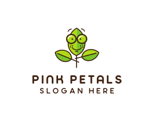 Cute Nerd Plant logo design