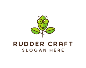 Cute Nerd Plant logo design