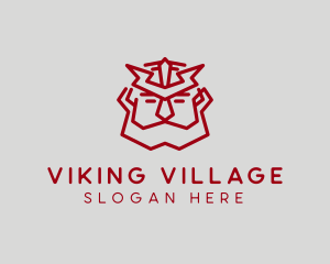 Warrior Man Viking  logo design