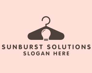 Clothes Hanger Bulb  logo design