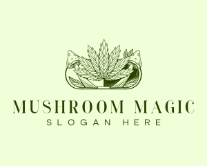 Cannabis Mushroom Capsule logo design