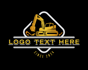 Industrial Construction Excavator Logo