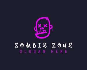 Zombie Spray Paint Graffiti logo design