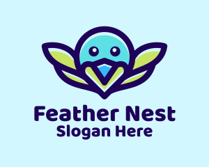 Bluebird Leaf Wings logo design