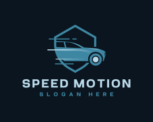 Speed Car Shield logo design