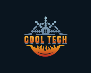 HVAC Fire Cooling  logo design