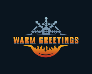 HVAC Fire Cooling  logo design