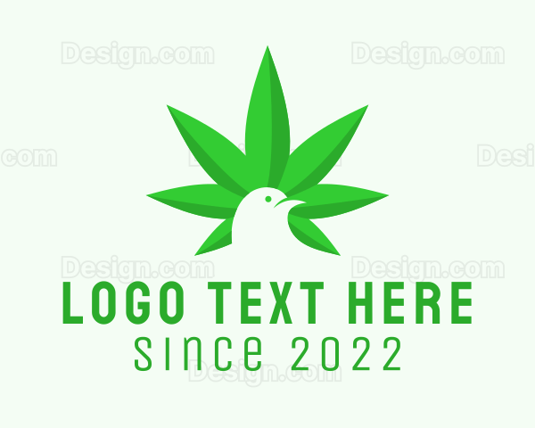 Cannabis Leaf Bird Logo