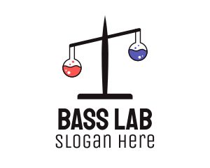 Laboratory Flask Scale logo design