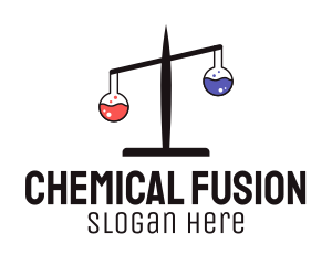 Laboratory Flask Scale logo design