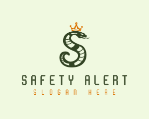 Crown Snake Letter S logo design