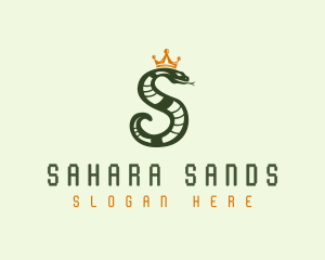 Crown Snake Letter S logo design