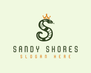 Crown Snake Letter S logo design